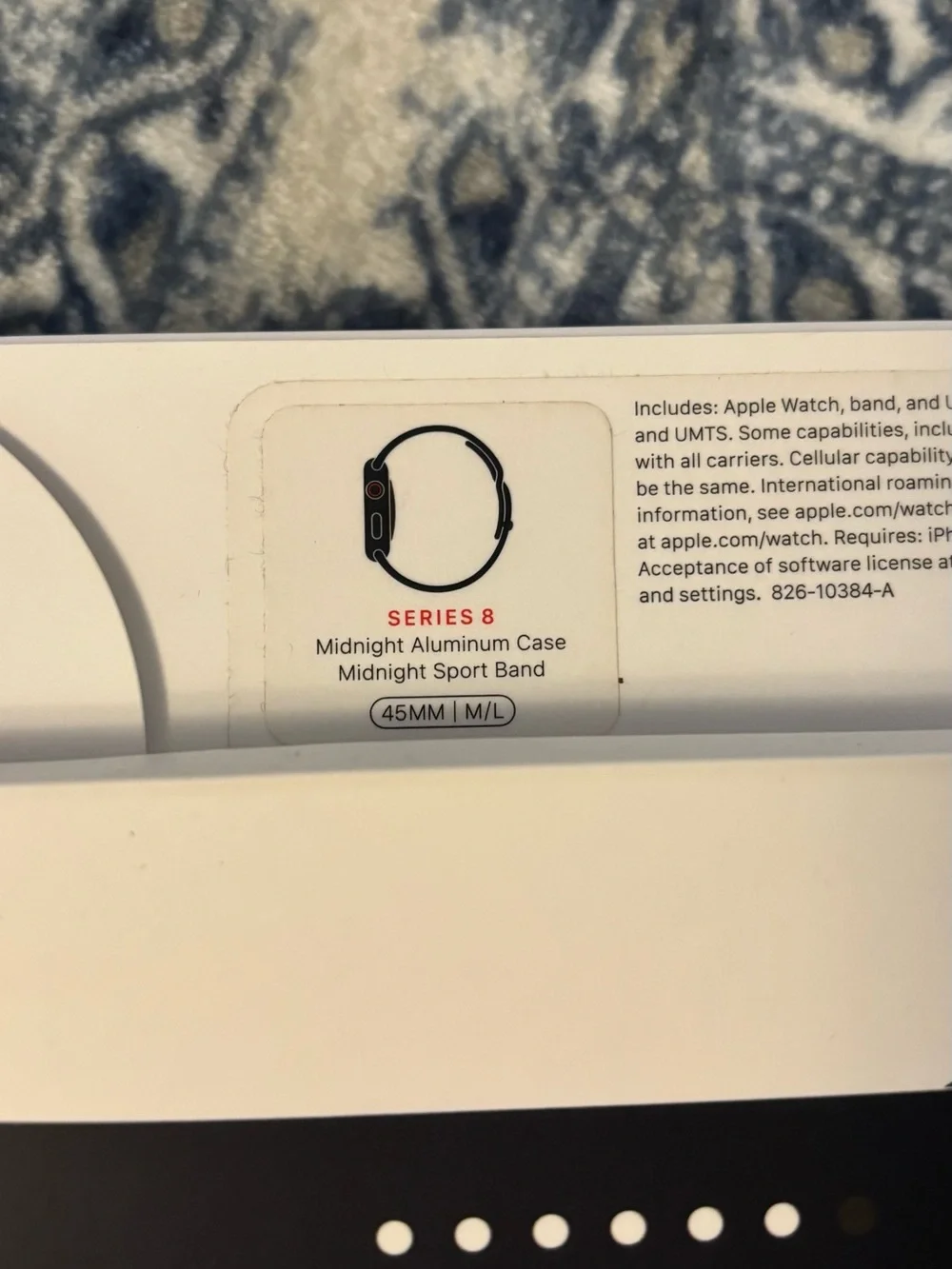 Apple Watch Series 8 Midnight Aluminum Case with Midnight Sport Band